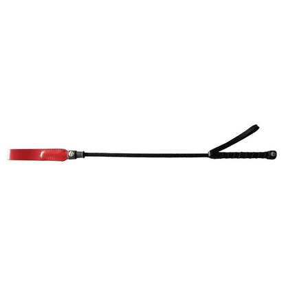 Leather Riding Crop Slim Tip 20 Red