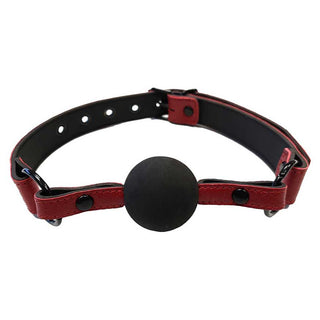 Rouge Leather Burgundy Anaconda Ball Gag