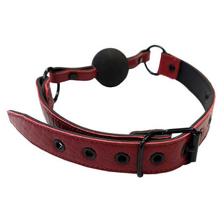 Rouge Leather Burgundy Anaconda Ball Gag