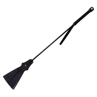 Rouge Leather Tasselled Riding Crop Bdsm Black