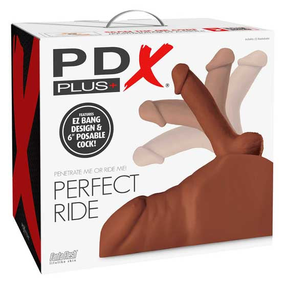 Pdx Plus Perfect Ride Masturbator Brown