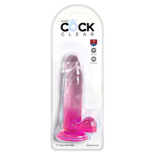 King Cock Clear Dildo with Balls