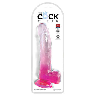 King Cock Clear Dildo with Balls