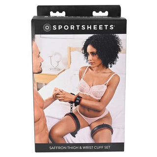 Sportsheets Saffron Thigh And Wrist Cuff Set