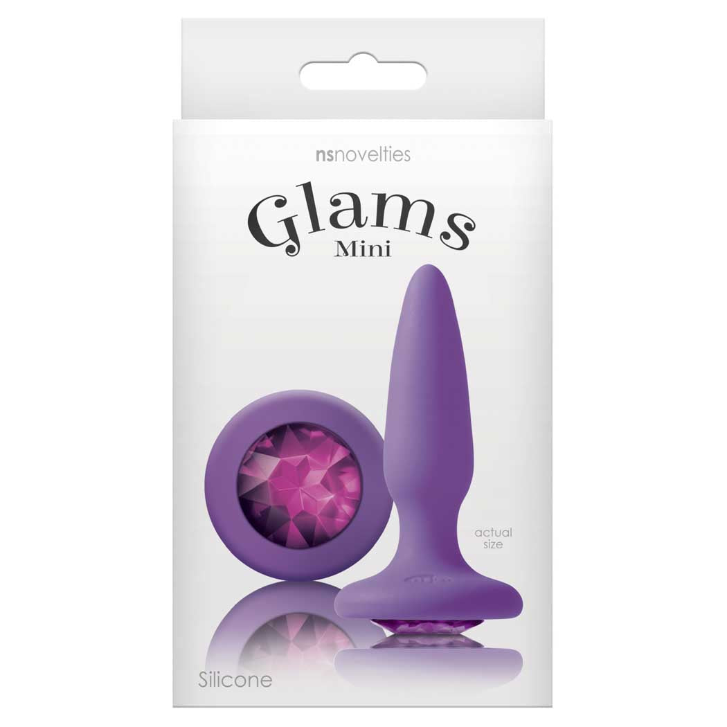 Glams Mini Silicone 3.3 Anal Plug Purple
