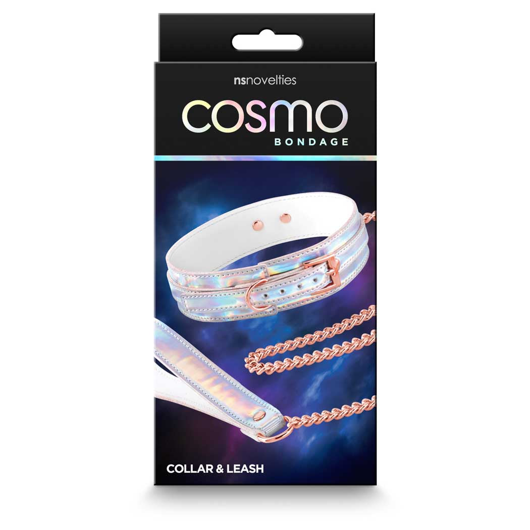 Cosmo Bondage Collar Leash Rainbow