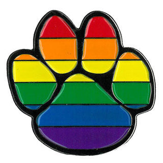 Yujean Rainbow Paw Print Enamel Pin