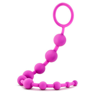 Luxe 12.5 10 Silicone Anal Beads Pink