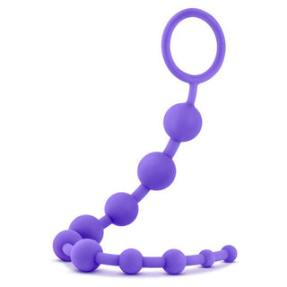 Luxe 12.5 10 Silicone Anal Beads Purple