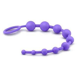 Luxe 12.5 10 Silicone Anal Beads Purple