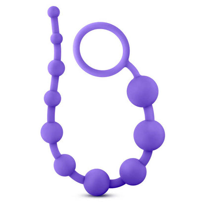 Luxe 12.5 10 Silicone Anal Beads Purple