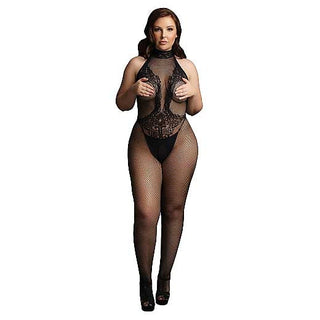 Le Desir Fishnet And Lace Bodystocking