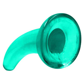 RealRock Crystal Clear Non-Realistic Curved Dildo