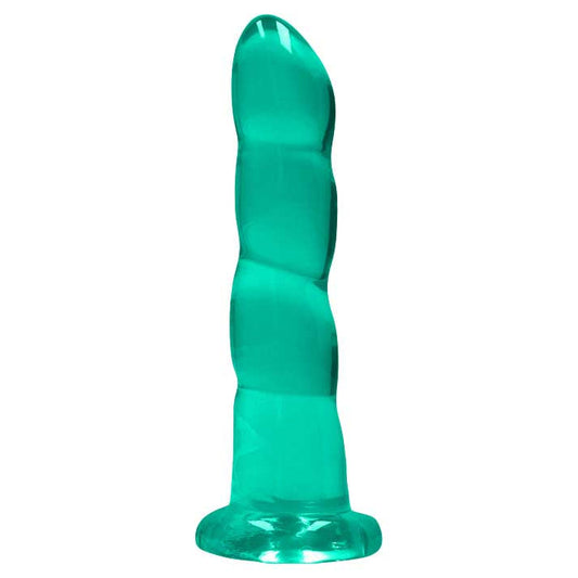 RealRock Crystal Clear Non-Realistic Twisted Dildo