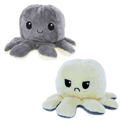 Reversible Assorted Colors Plush Mood Octopus
