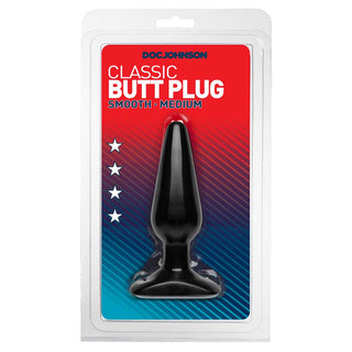 Doc Johnson Classic Butt Plug Smooth Medium Black