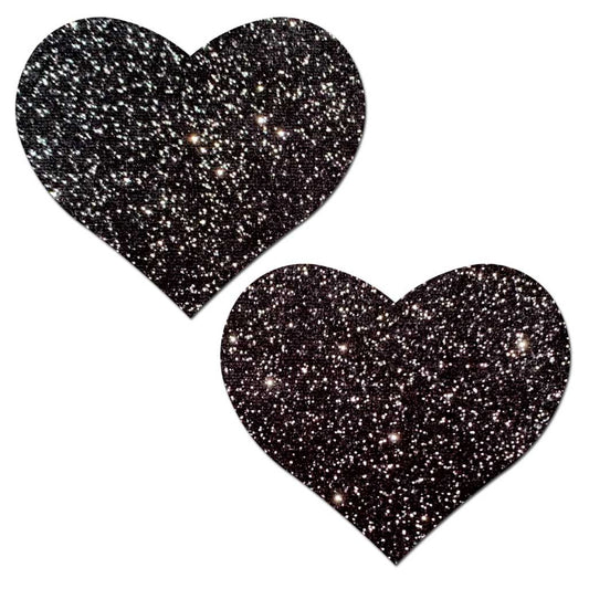 Pastease All Sparkle Pasties Heart Black