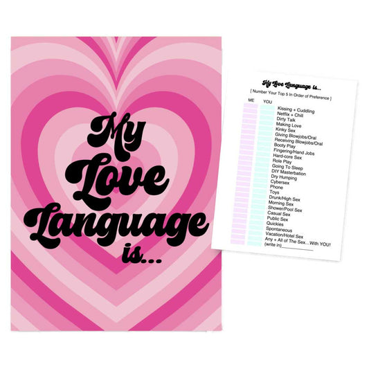Warm Human My Love Language is... Greeting Card