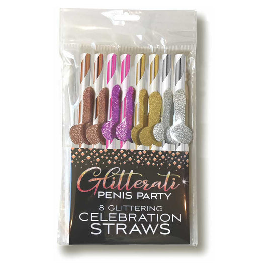 Candyprints Glitterati Penis Cocktail Straws