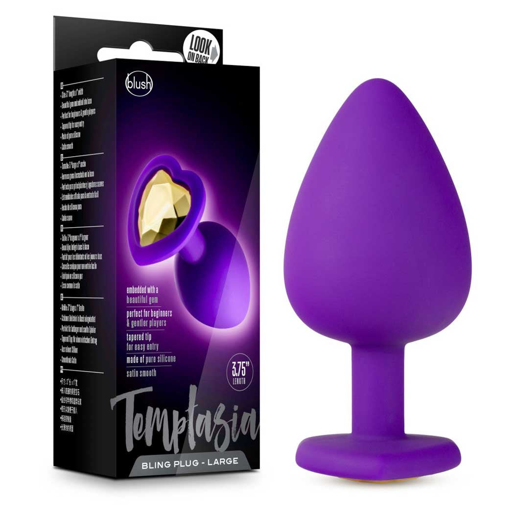 Temptasia Bling Anal Plug Large Purple