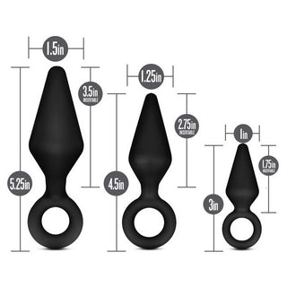 Anal Adventures Platinum Loop Kit Anal Plug Black