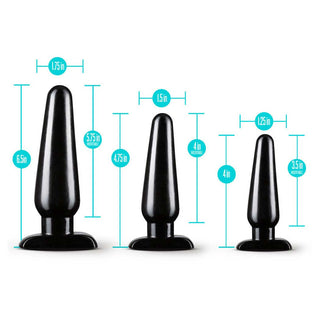 Anal Adventures Basic Kit Black Anal Plug