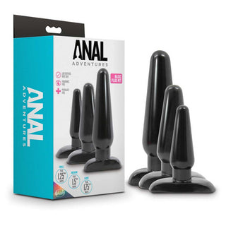 Anal Adventures Basic Kit Black Anal Plug