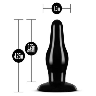 Anal Adventures Pleasure Black 4.25 Anal Plug