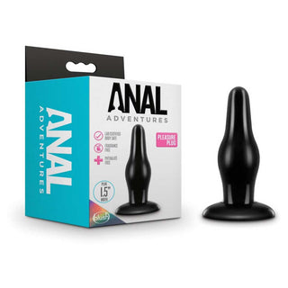 Anal Adventures Pleasure Black 4.25 Anal Plug