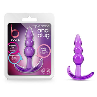 B Yours 3.75 Triple Anal Beads Purple