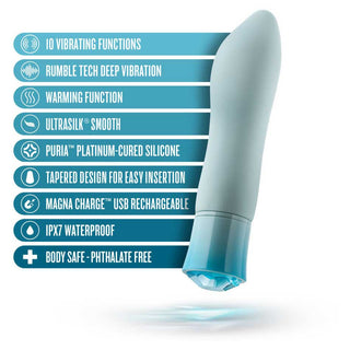Blush Oh My Gem 5 Warming Gspot Vibrator Ardor Aquamarine