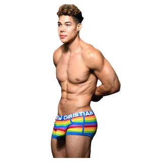 Andrew Christian Pride Stripe Pocket Boxer W Almost Naked Small