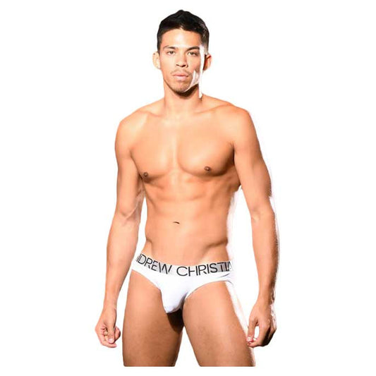 Andrew Christian Essential Rib Brief W Almost Naked White Small