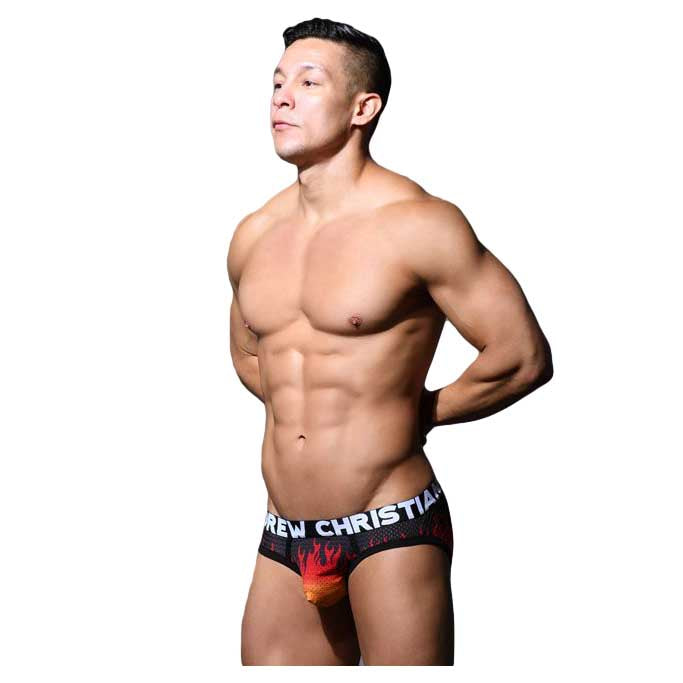 Andrew Christian Flames Mesh Brief With Almost Naked Small