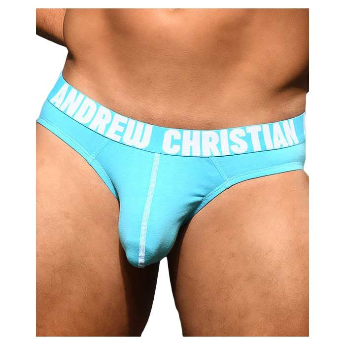 Andrew Christian Happy Brief With Almost Naked Aqua Small