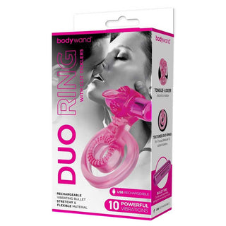 Bodywand Rechargeable Pink Duo Ring with Clit Ticklers