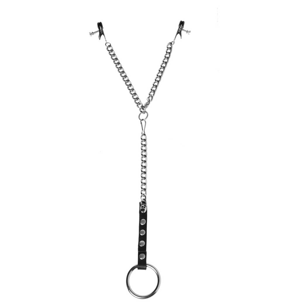 Master Series Nipple Clamps And Cock Ring Set