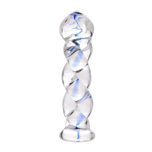 Prisms Soma Twisted Glass 5.75in Dildo - Clear