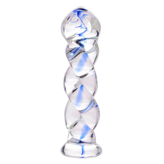 Prisms Soma Twisted Glass 5.75in Dildo - Clear