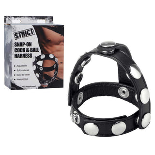 Strict Snap On Cock And Ball Harness