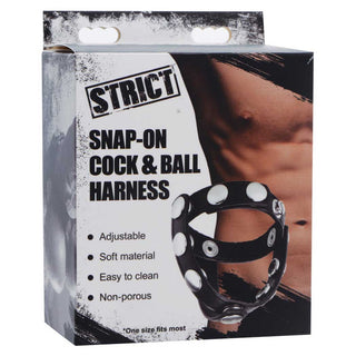 Strict Snap On Cock And Ball Harness