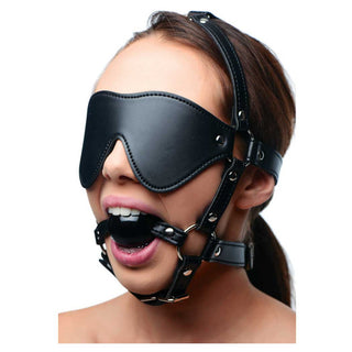 Strict Blindfold Harness And Ball Gag
