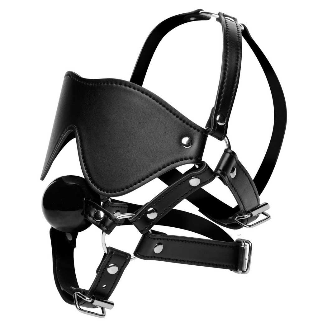 Strict Blindfold Harness And Ball Gag