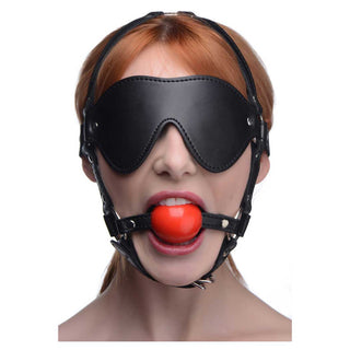 Strict Blindfold Harness And Ball Gag