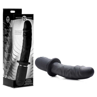 Master Series Power Pounder Vibrating And Thrusting Silicone Dildo