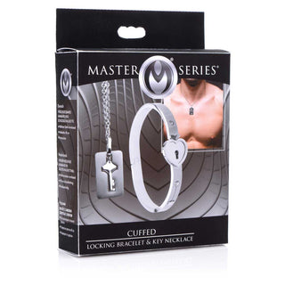 Master Series Cuffed Locking Bracelet And Key Necklace