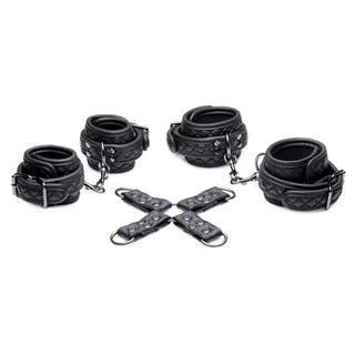 Master Series Concede Wrist And Ankle Restraint Set With Bonus Hog Tie Adaptor