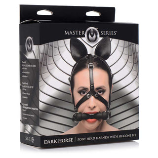 Master Series Dark Horse Pony Head Harness