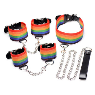 Master Series Kinky Pride Rainbow Bondage Set