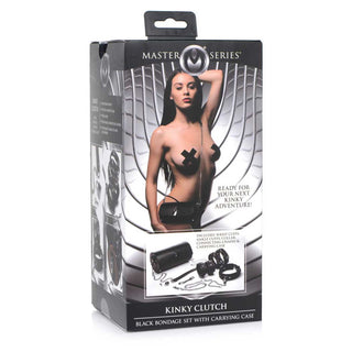 Master Series Kinky Clutch Black Bondage Set With Carrying Case